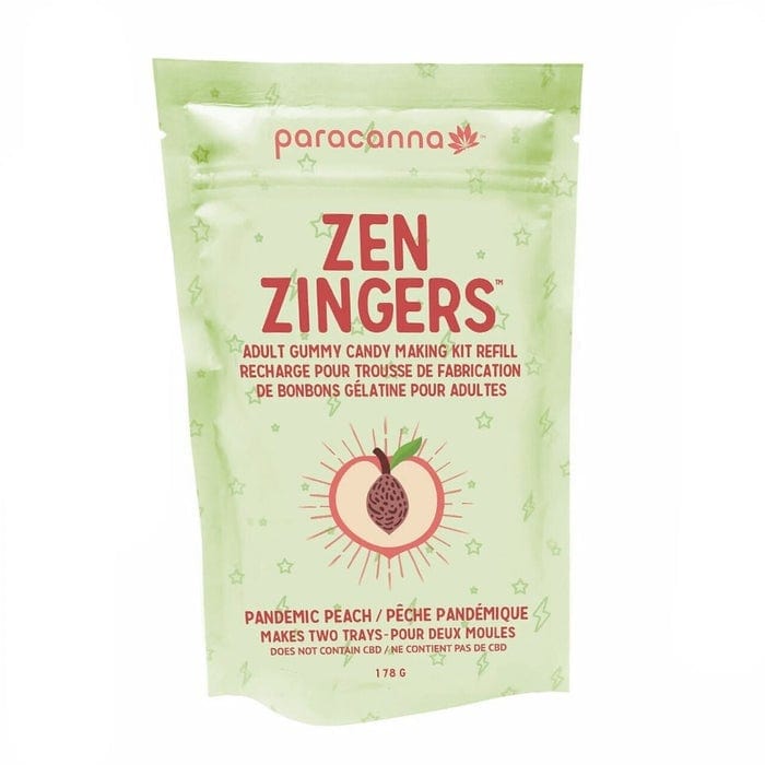 Zen Zingers 420 Accessories 178 g / Peach Zen Zingers Gummy Refills-Morden Vape SuperStore & Bong Shop, Manitoba