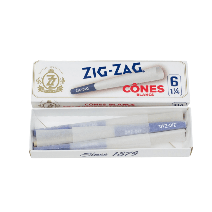 Zig Zag Pre-Rolled Cones & Wraps 1 1/4 / 6-Pack Zig-Zag Pre-Rolled White Cones 6-pack-1 1/4-Morden Vape SuperStore